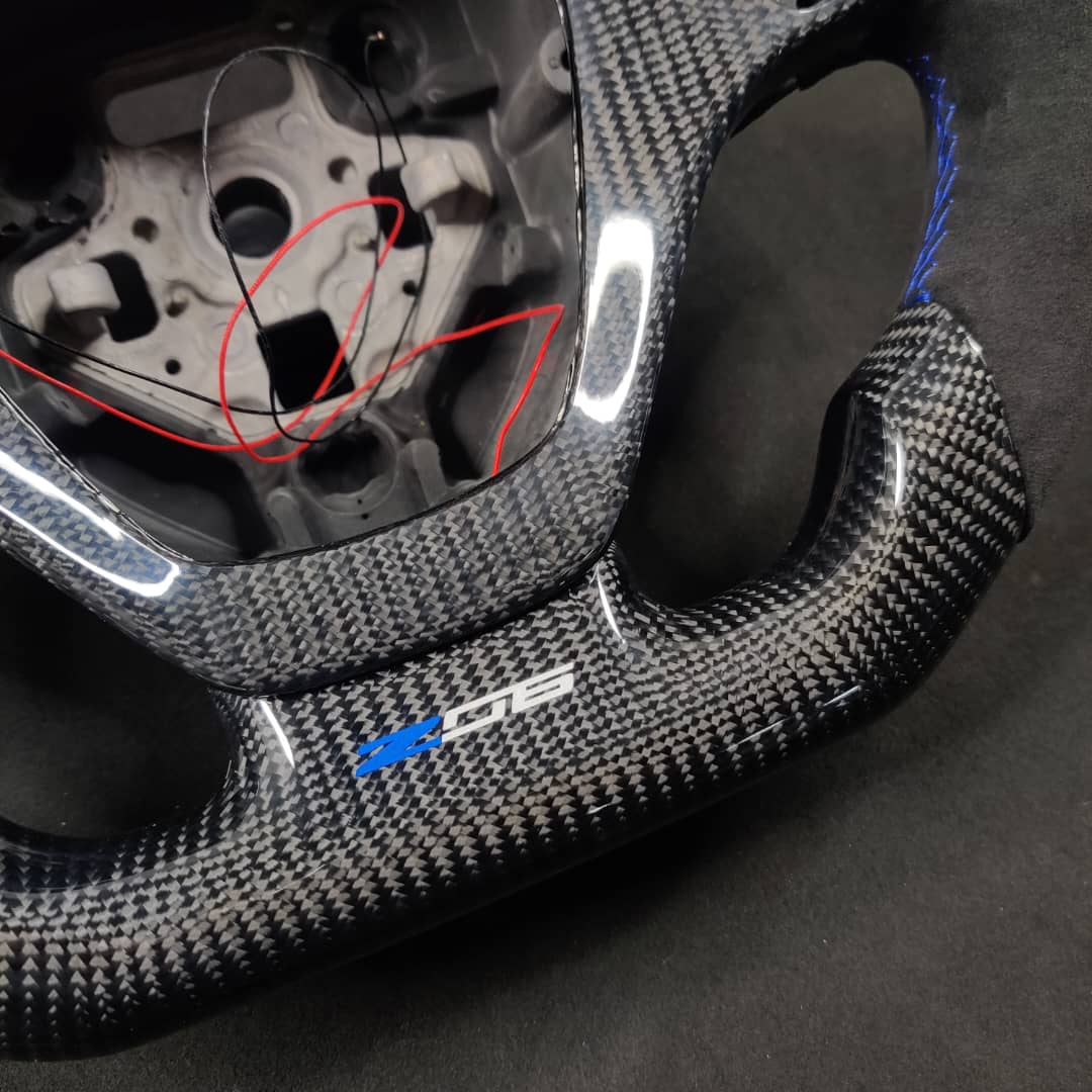 2014-2019 C7 Corvette Carbon Fiber Steering Wheel w/ LED RPM Display - Image 39
