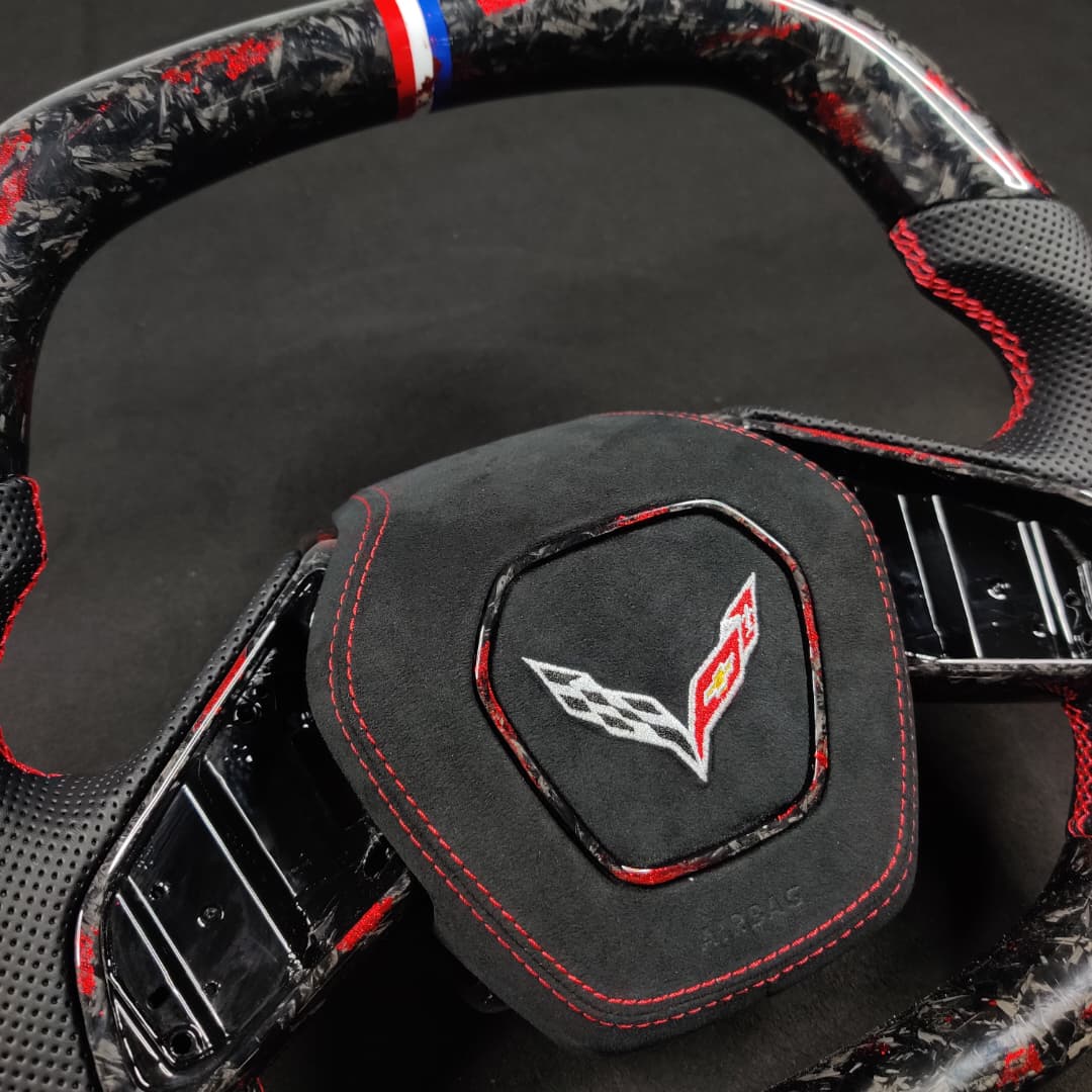 2020-2026+ Chevrolet C8 Corvette Custom Carbon Fiber Steering Wheel - Image 6