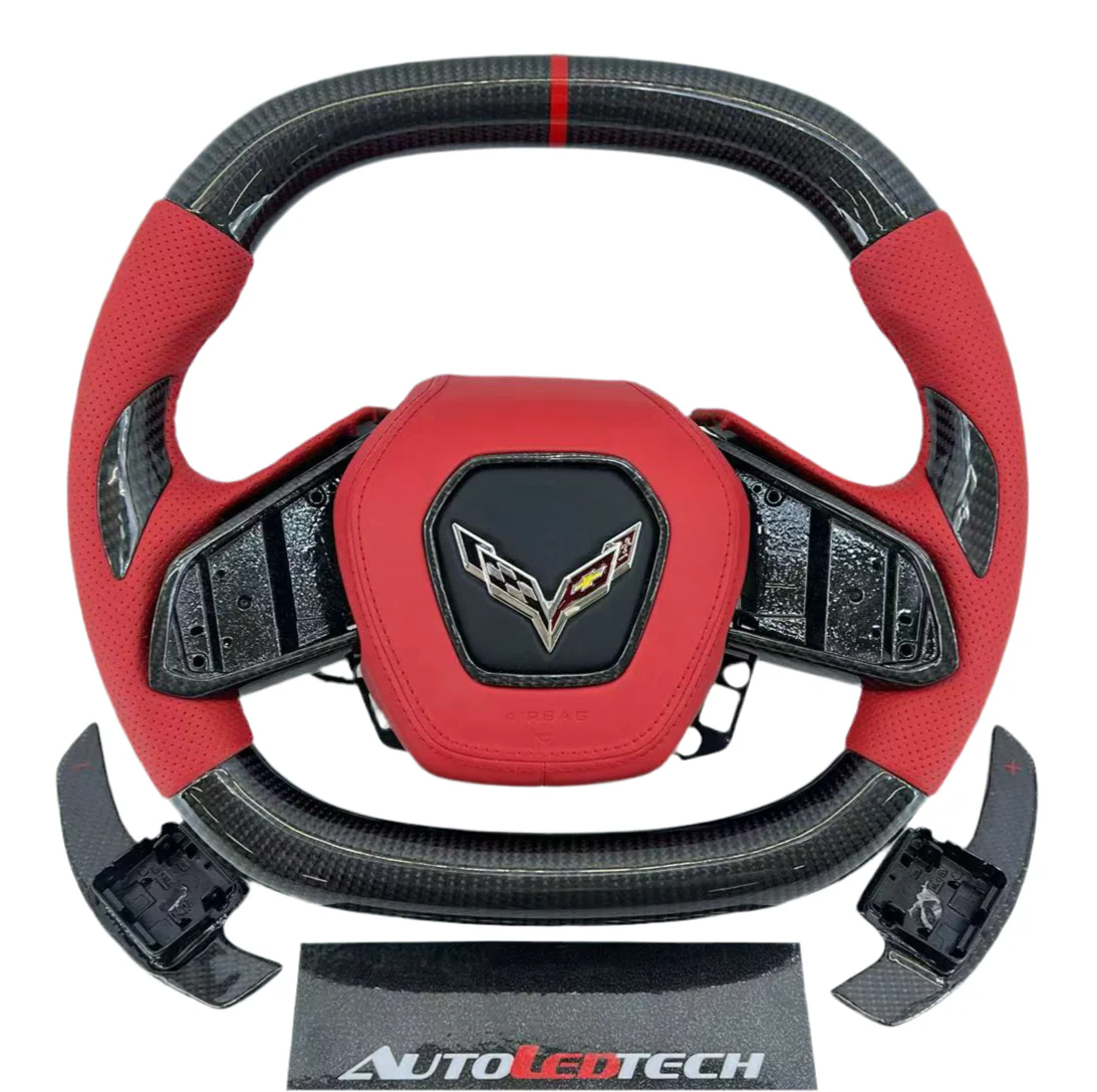 2020-2026+ Chevrolet C8 Corvette Custom Carbon Fiber Steering Wheel - Image 8