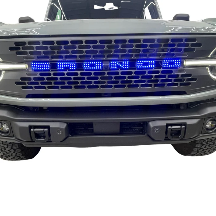 2021-2026+ Ford Bronco Flow Series LED Grill Badge Emblem Logo - Image 3