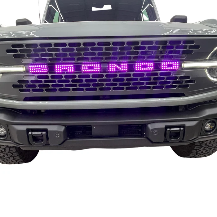 2021-2026+ Ford Bronco Flow Series LED Grill Badge Emblem Logo - Image 9