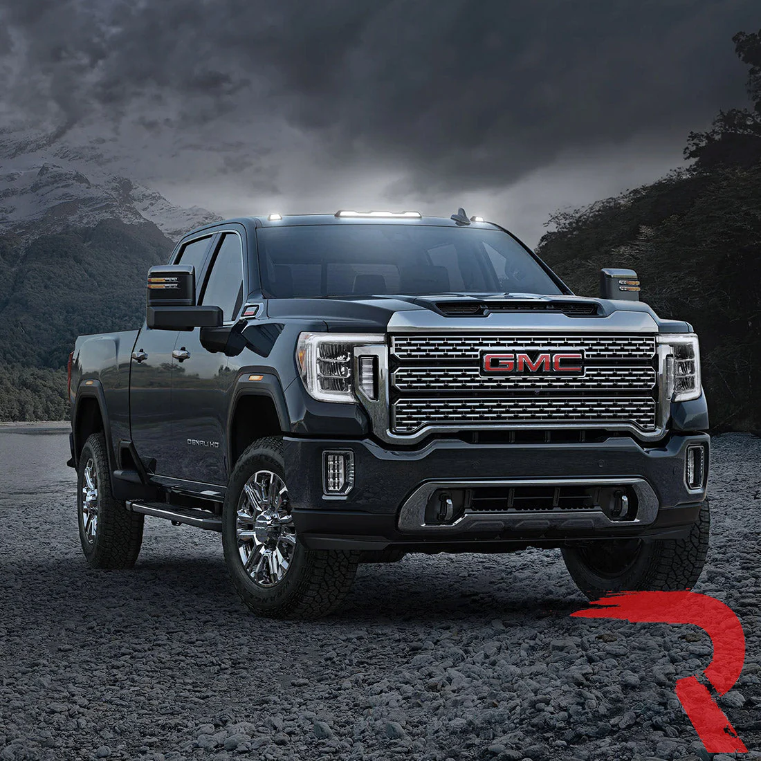 2020-2026+ GMC Chevy HD Clear Smoked White Amber LED Roof Cab Lights - Image 10