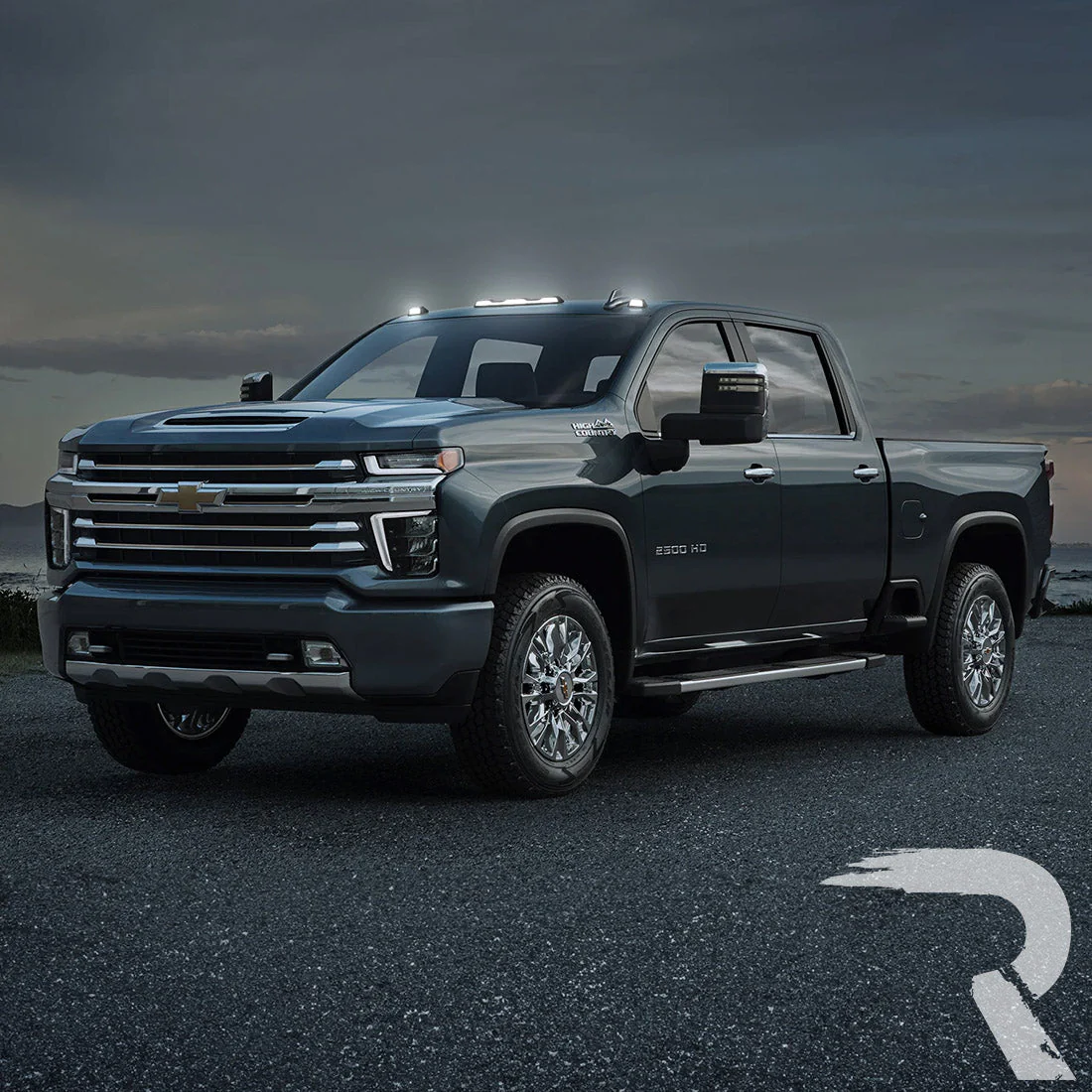 2020-2026+ GMC Chevy HD Clear Smoked White Amber LED Roof Cab Lights - Image 14