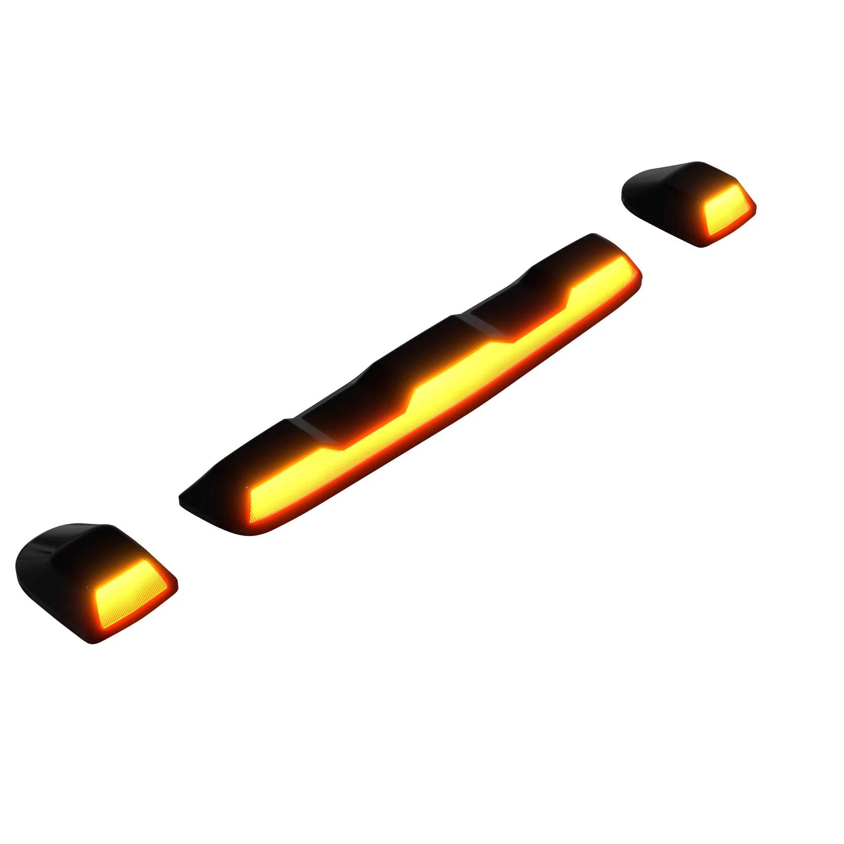 2020-2026+ GMC Chevy HD Clear Smoked White Amber LED Roof Cab Lights - Image 7