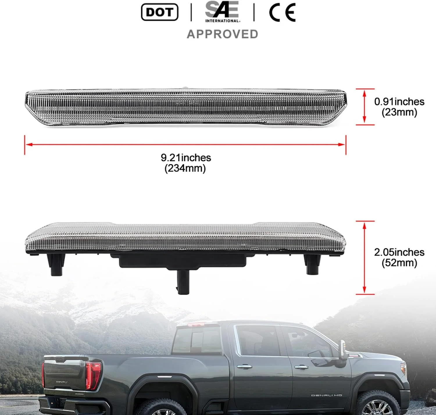 2020-2026+ GMC Sierra HD 2500 Smoked White Amber SCANNING LED Side Markers - Image 15