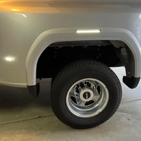 2020-2026+ GMC Sierra HD 2500 Smoked White Amber SCANNING LED Side Markers - Image 17