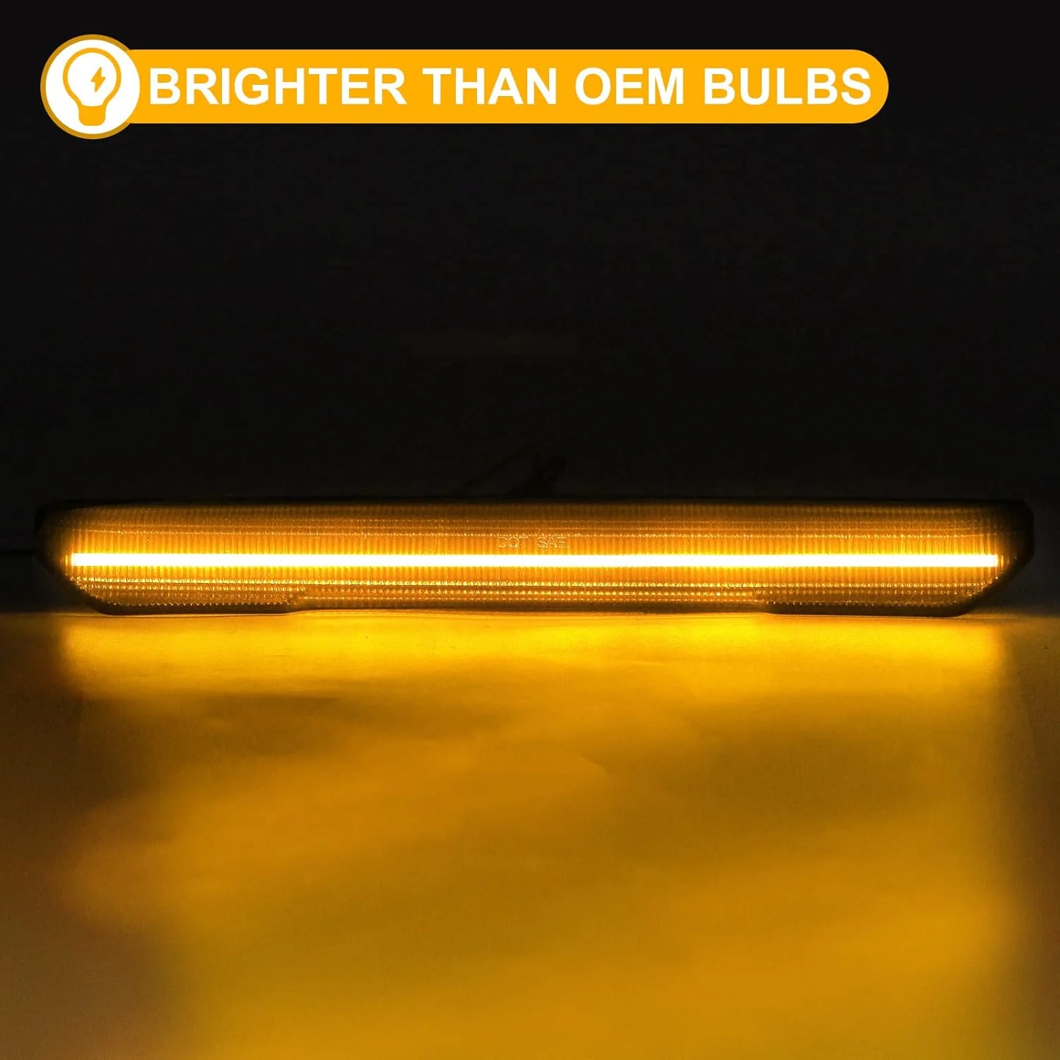 2020-2026+ GMC Sierra HD 2500 Smoked White Amber SCANNING LED Side Markers - Image 18