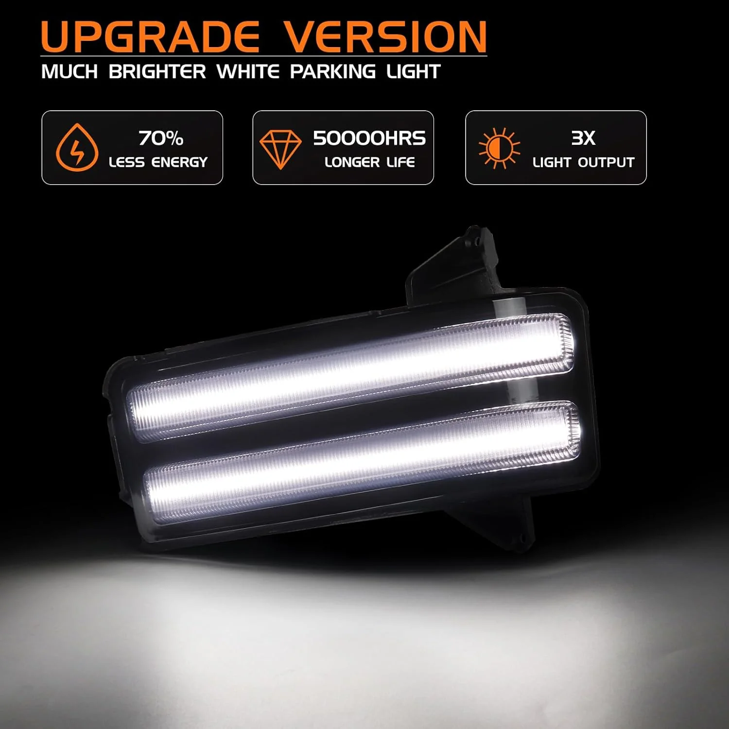 2020-2026+ GMC Chevy Sierra Silverado Smoked Switchback LED Mirror Lights - Image 4