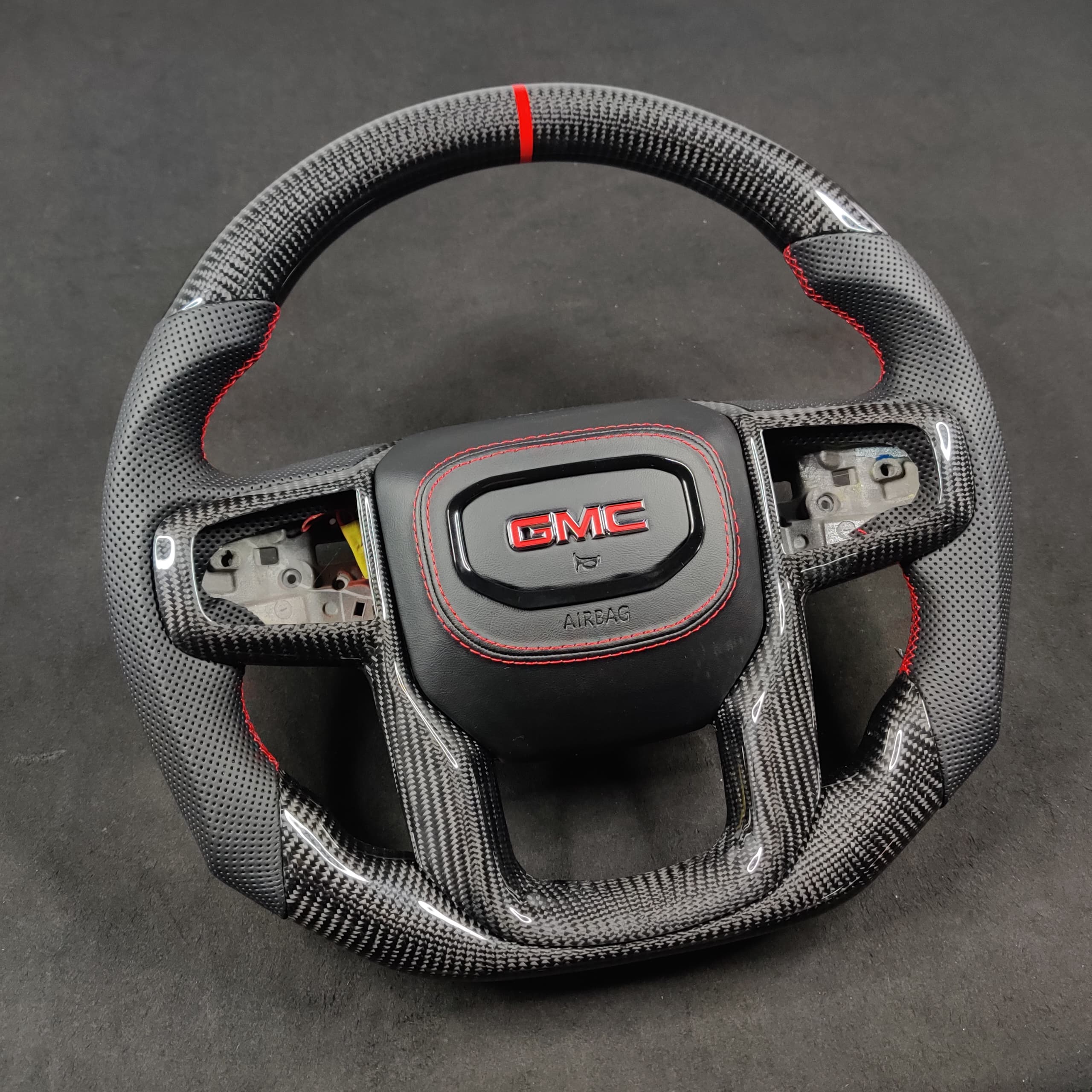 2020-2026+ GMC Sierra 1500 2500 HD Custom Carbon Fiber Steering Wheel - Image 9