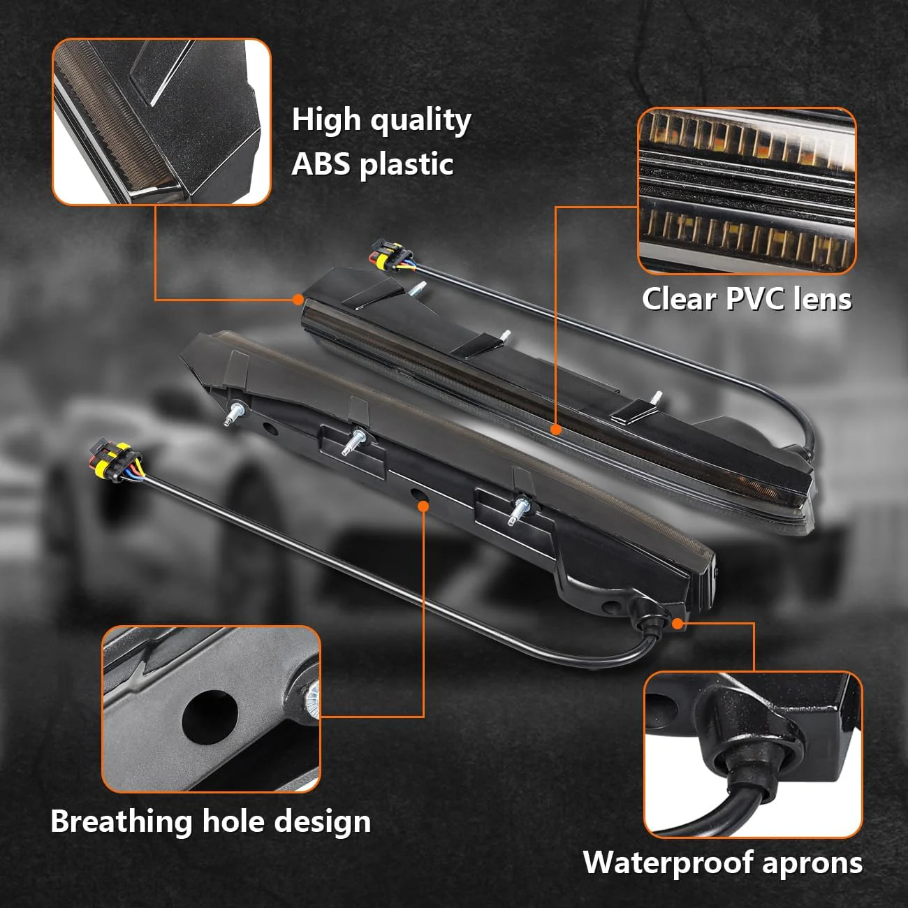 2020+ Chevy C8 Corvette Sequential Switchback LED DRL Grill Accent Bumper Lights - Image 7