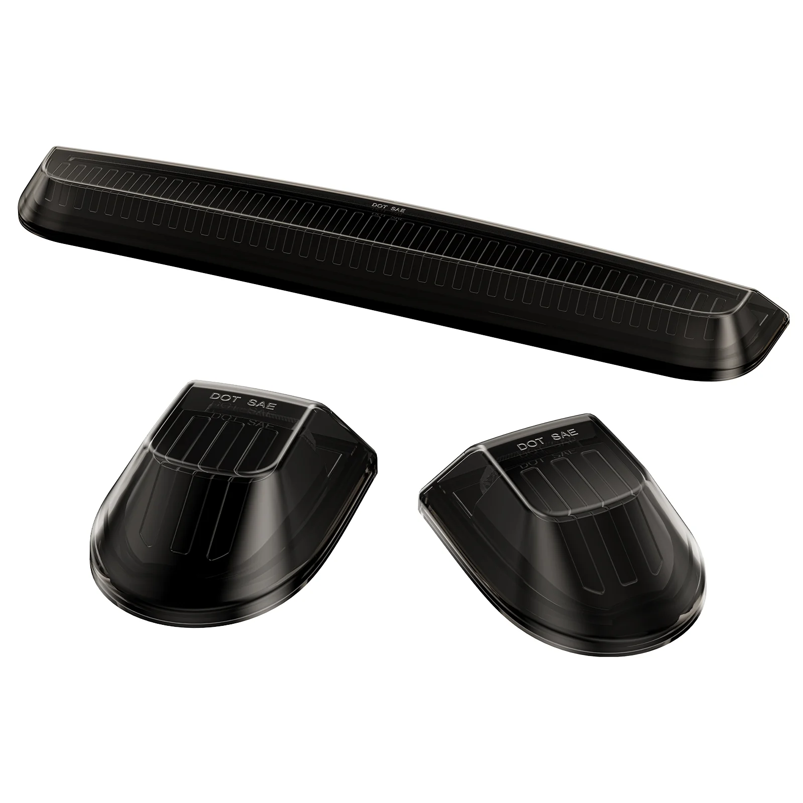 2020-2026+ GMC Chevy HD Smoked White Amber LED Roof Cab Lights - Image 12