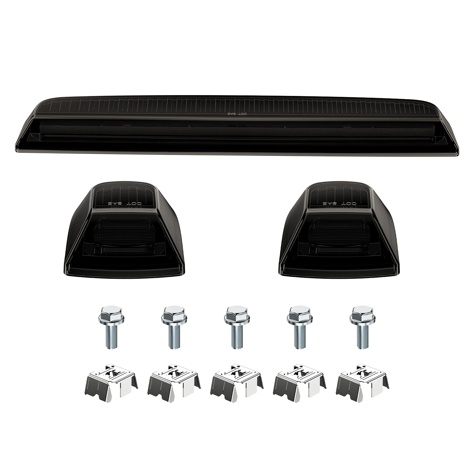 2020-2026+ GMC Chevy HD Smoked White Amber LED Roof Cab Lights - Image 6