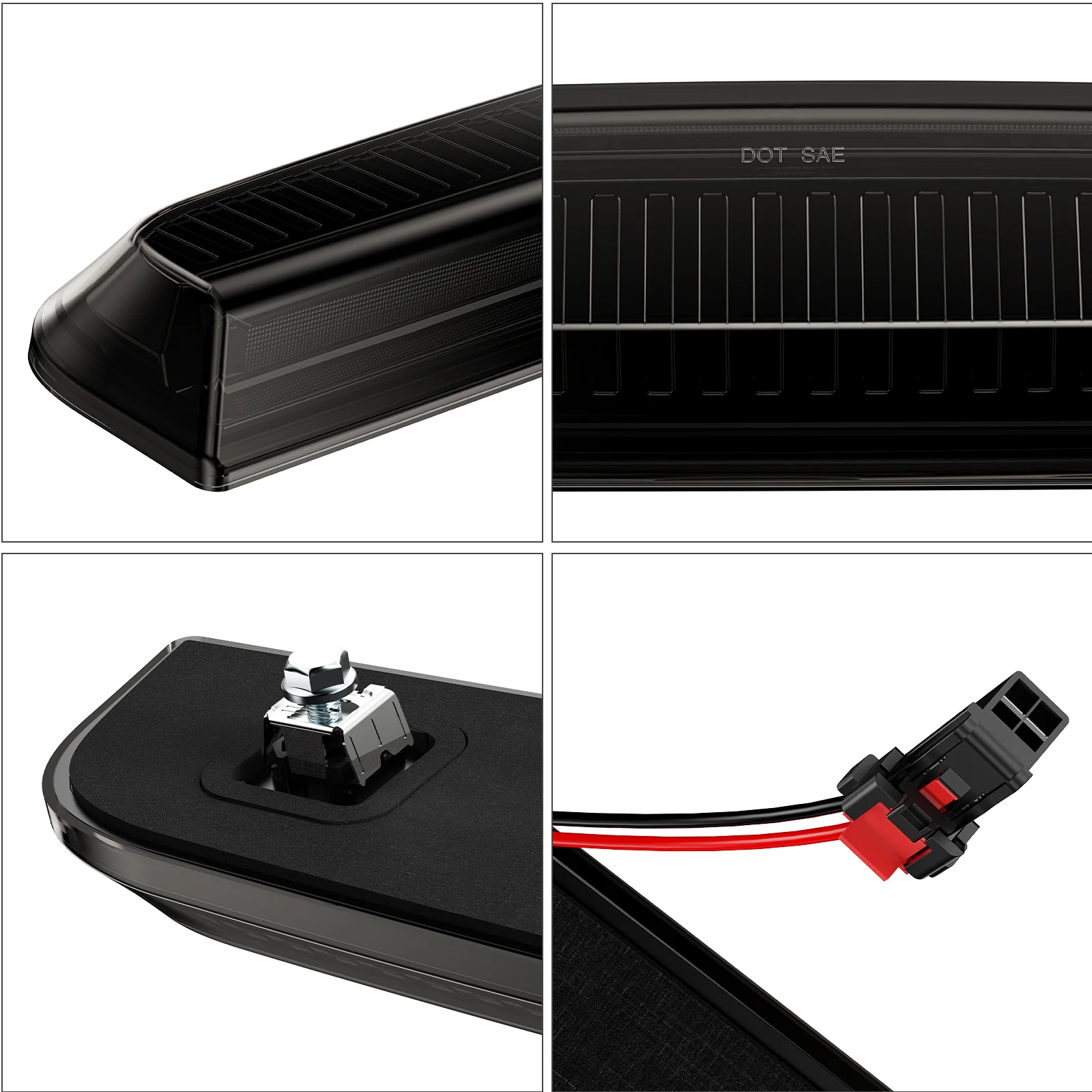 2020-2026+ GMC Chevy HD Smoked White Amber LED Roof Cab Lights - Image 8