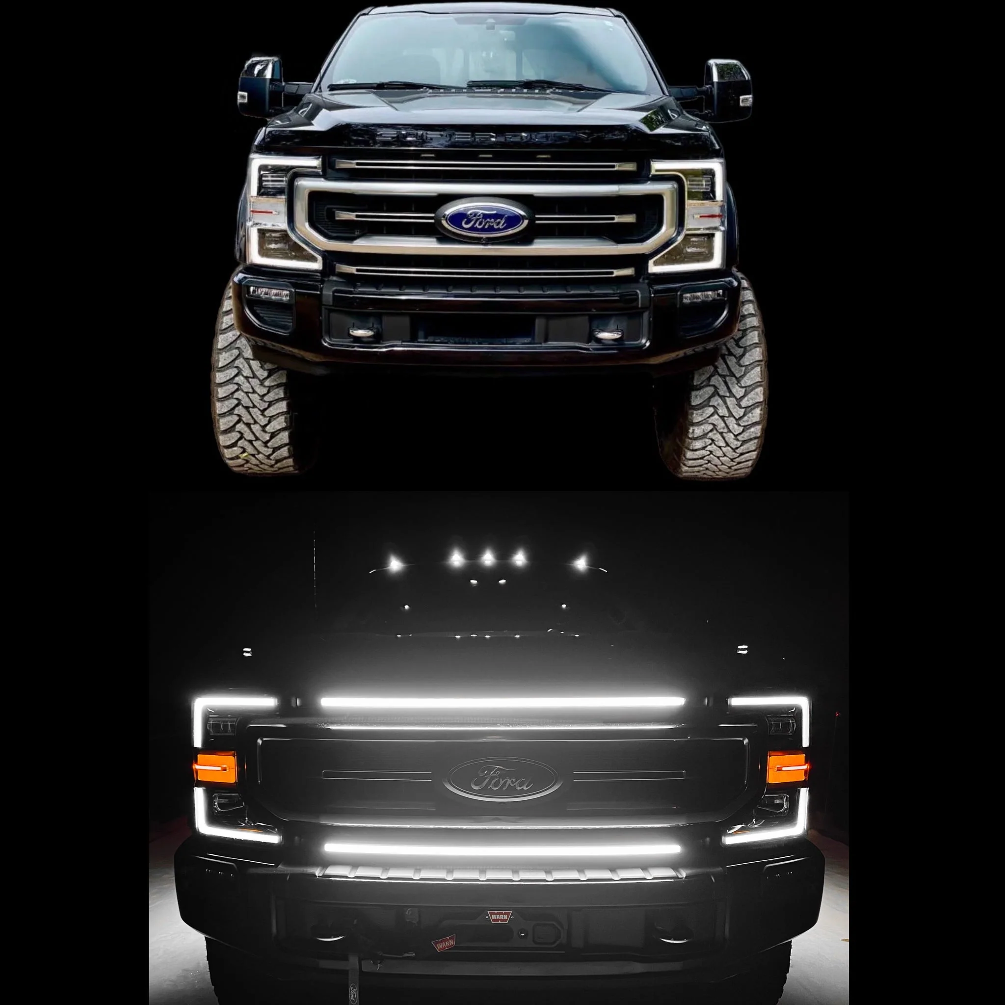 2020-2022 Ford Super Duty F250 LED Grill Accent Lights Bar Kit - Image 13