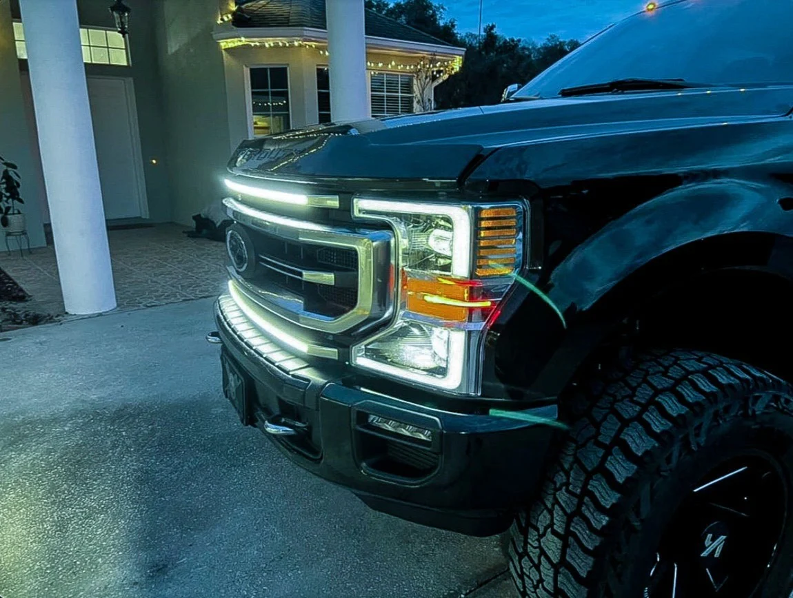 2020-2022 Ford Super Duty F250 LED Grill Accent Lights Bar Kit - Image 15