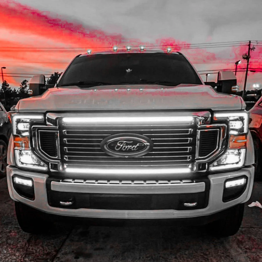 2020-2022 Ford Super Duty F250 LED Grill Accent Lights Bar Kit - Image 8