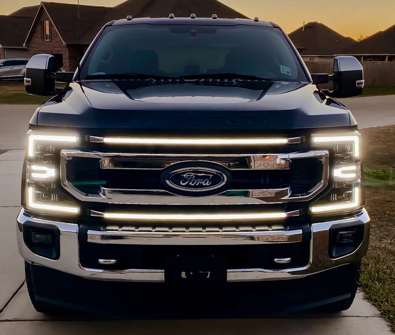 2020-2022 Ford Super Duty F250 LED Grill Accent Lights Bar Kit - Image 9