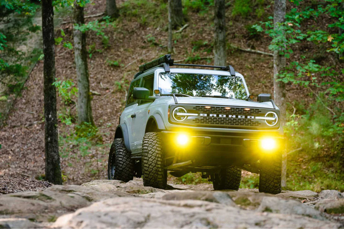 2021-2025+ Ford Bronco Amber LED DRL Projector Headlights Assemblies - Image 13