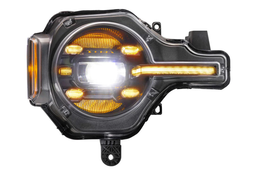 2021-2025+ Ford Bronco Amber LED DRL Projector Headlights Assemblies - Image 5