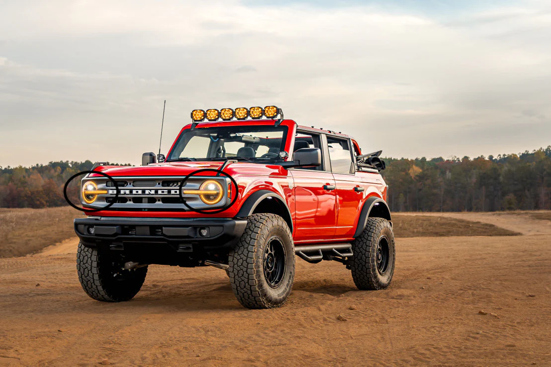 2021-2025+ Ford Bronco RGB LED Color-Changing DRL Headlight Assemblies - Image 10