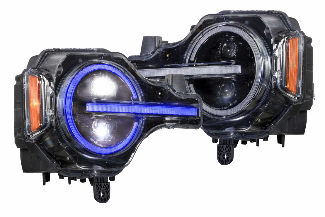 2021-2025+ Ford Bronco RGB LED Color-Changing DRL Headlight Assemblies - Image 3