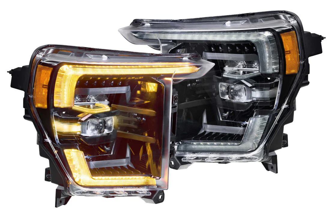 2021-2023 Ford F150 Amber LED DRL Projector Headlights - Image 3