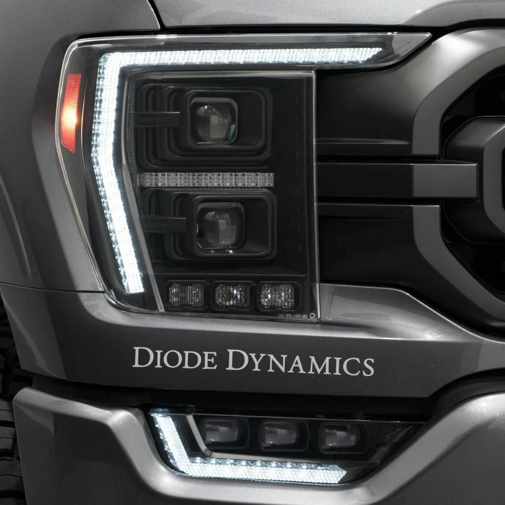2021-2023 Ford F-150 & Raptor ELITE MAX LED White/Amber DRL Projector Headlights - Image 3