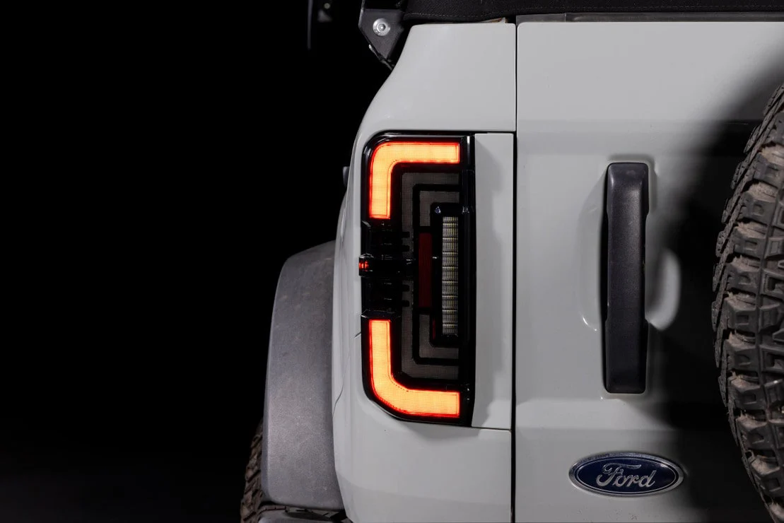 2021+ Ford Bronco Red Smoked XB LED Low Profile Tail Lights - Image 12