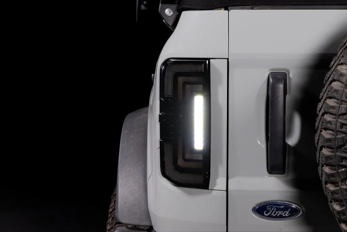 2021+ Ford Bronco Red Smoked XB LED Low Profile Tail Lights - Image 13