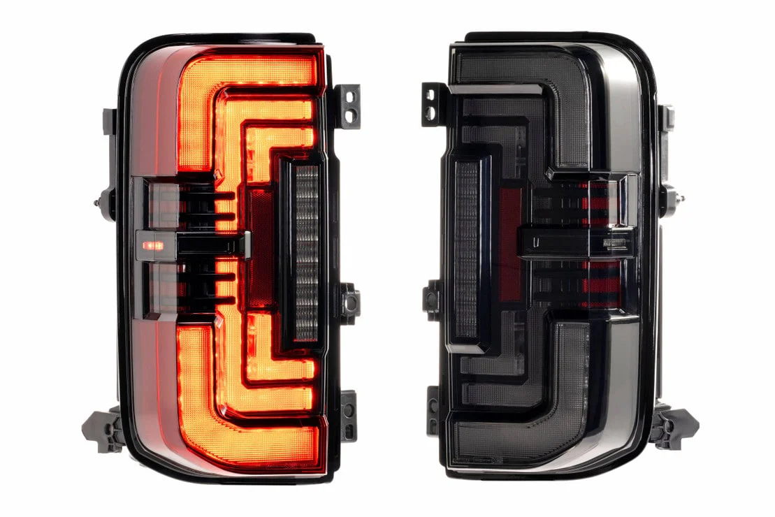 2021+ Ford Bronco Red Smoked XB LED Low Profile Tail Lights - Image 3