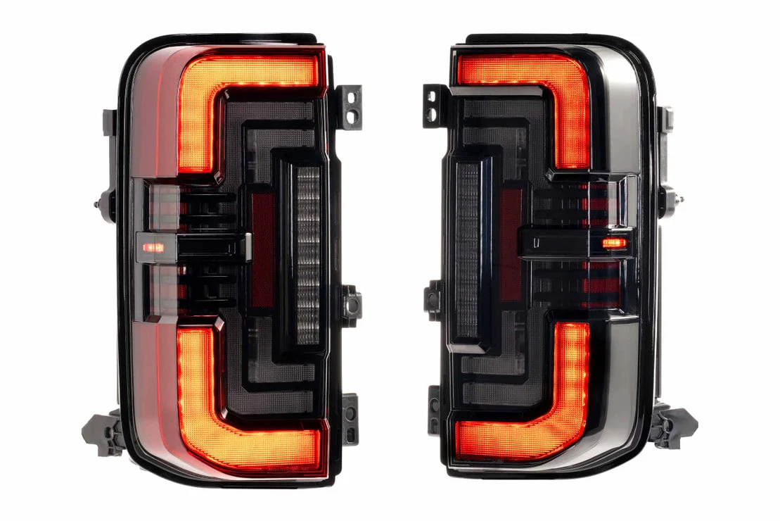 2021+ Ford Bronco Red Smoked XB LED Low Profile Tail Lights - Image 5