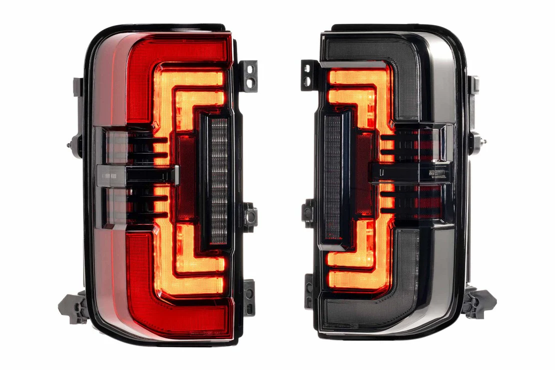 2021+ Ford Bronco Red Smoked XB LED Low Profile Tail Lights - Image 6