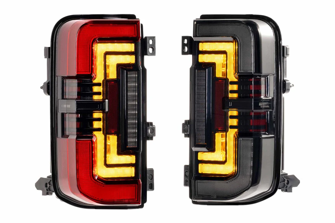 2021+ Ford Bronco Red Smoked XB LED Low Profile Tail Lights - Image 7