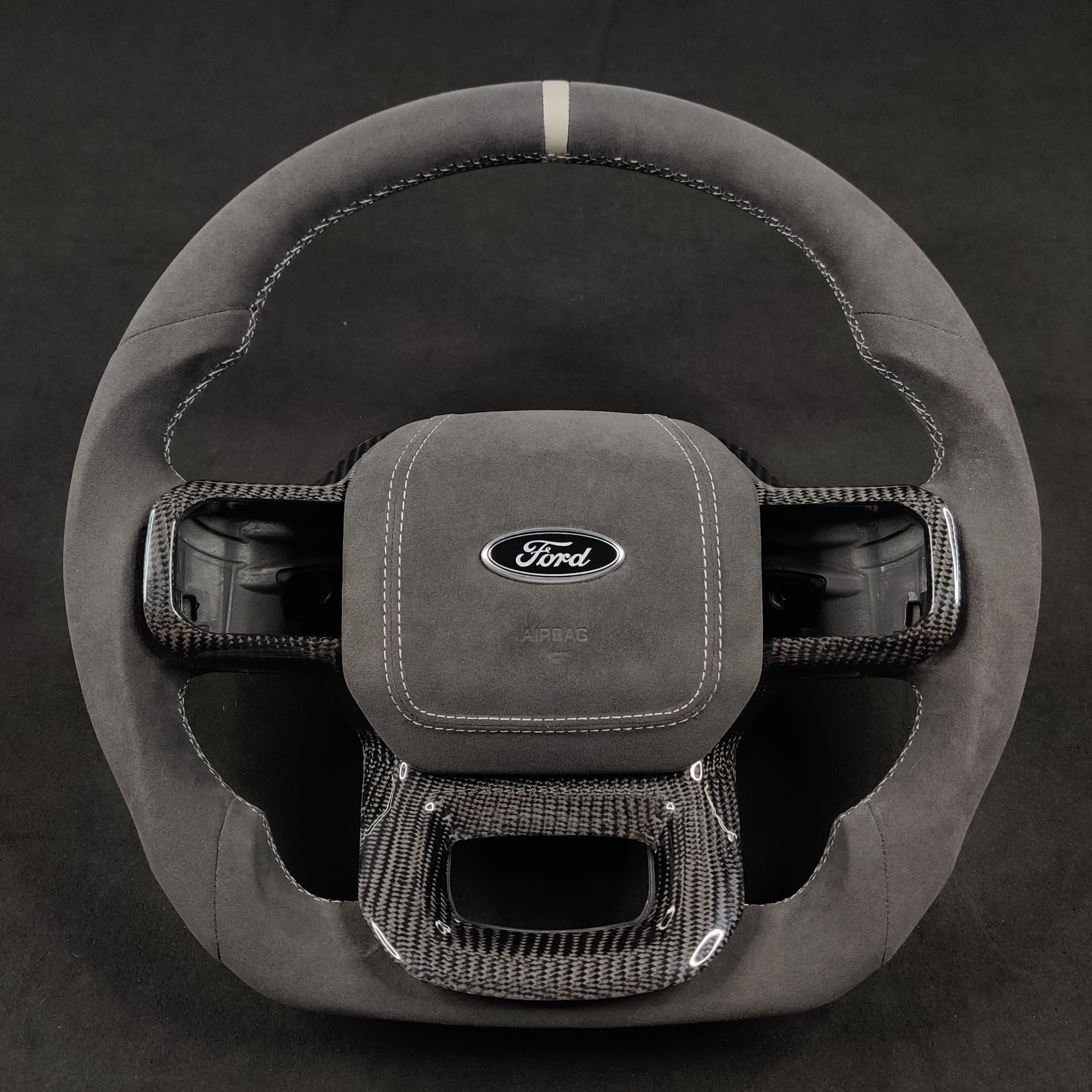 2021-2026+ Ford F150 & Raptor Custom Carbon Fiber LED Steering Wheel - Image 13