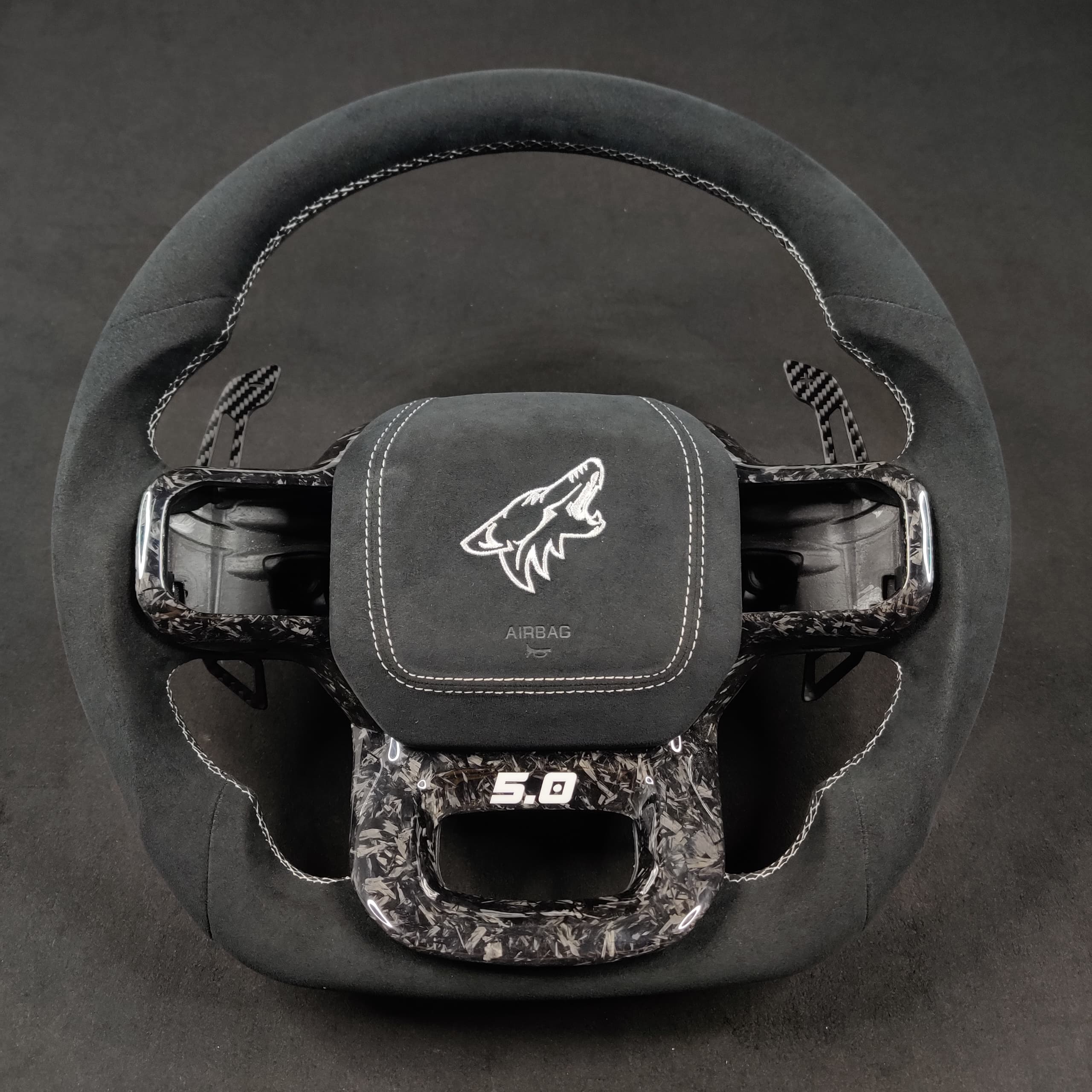 2021-2026+ Ford F150 & Raptor Custom Carbon Fiber LED Steering Wheel - Image 19