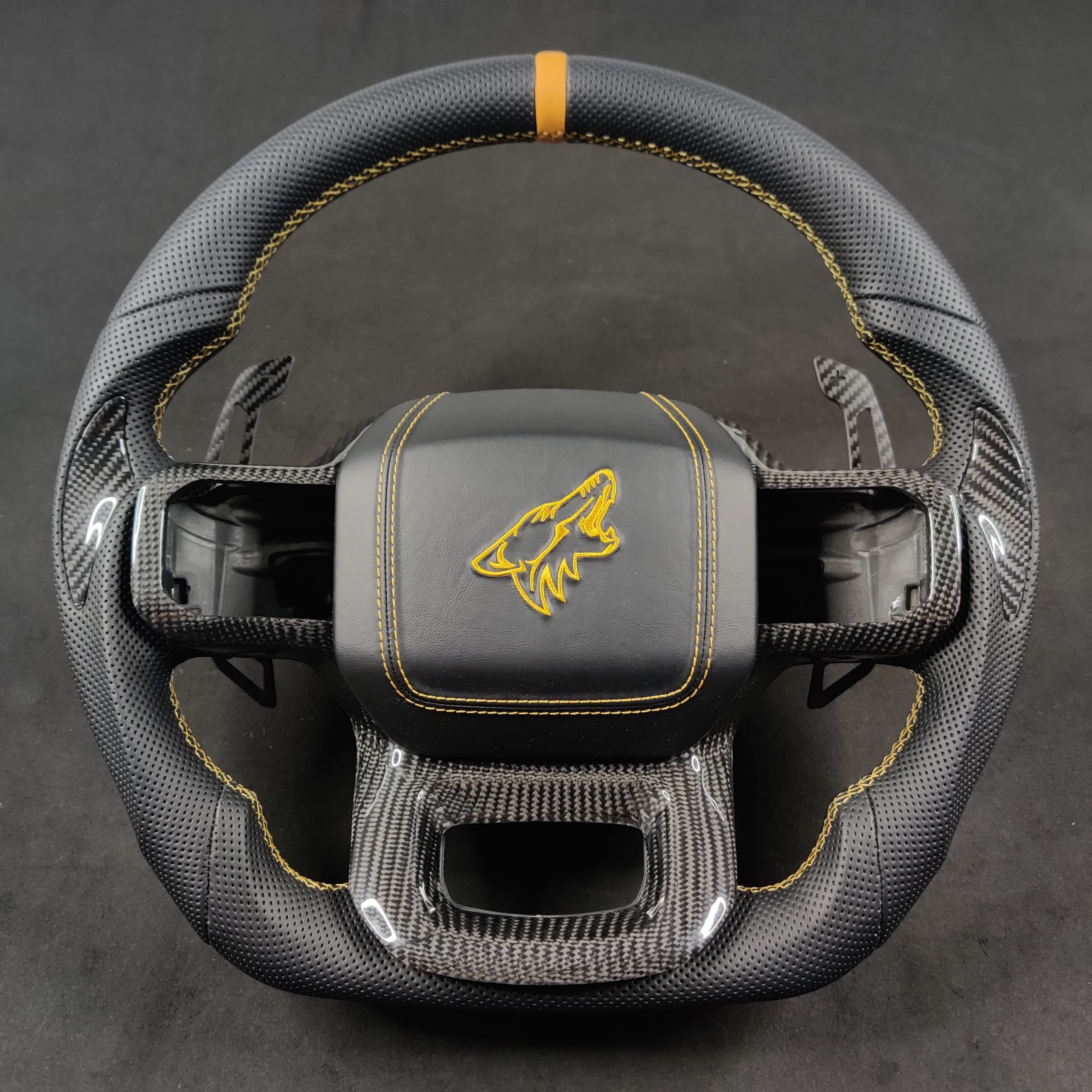 2021-2026+ Ford F150 & Raptor Custom Carbon Fiber LED Steering Wheel - Image 21