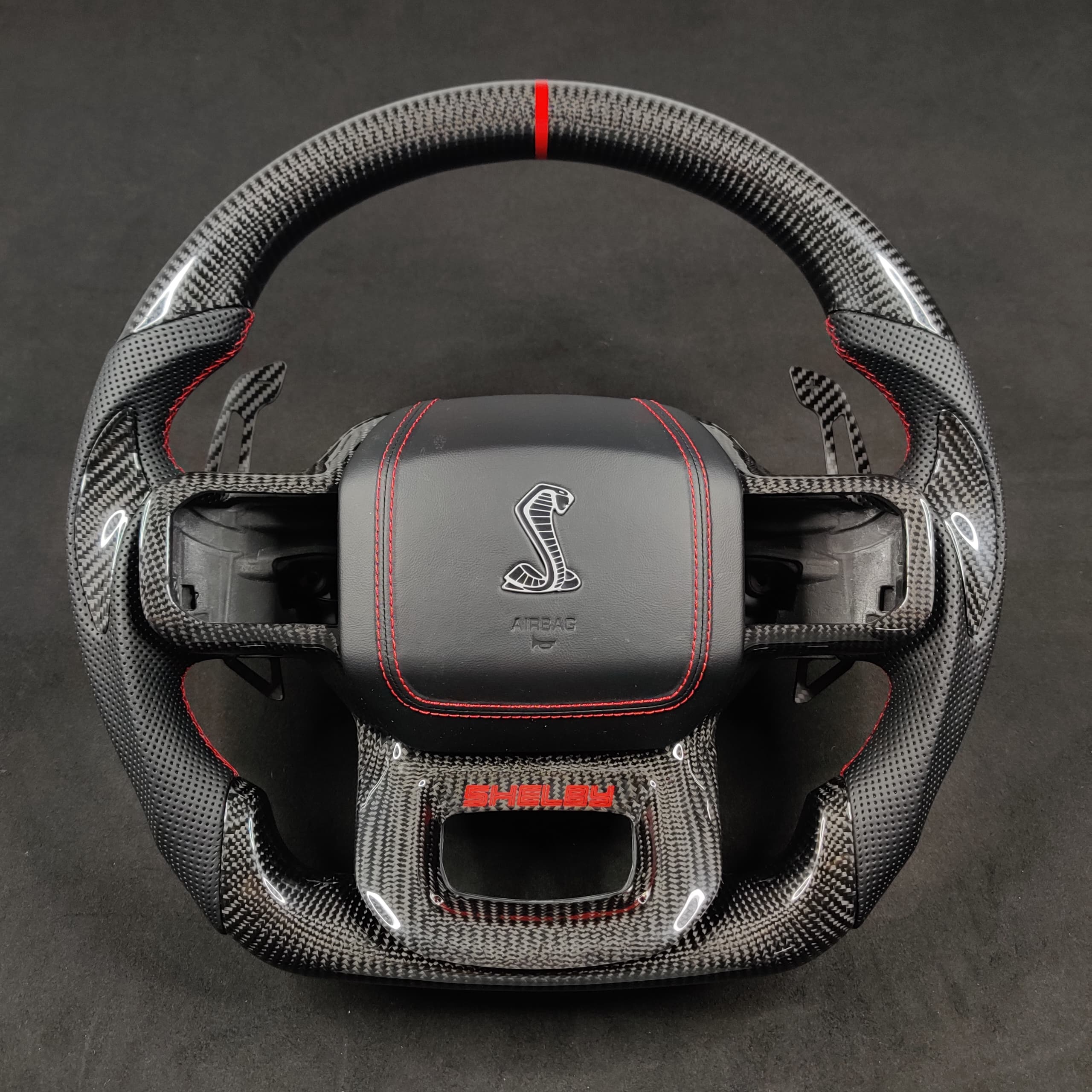 2021-2026+ Ford F150 & Raptor Custom Carbon Fiber LED Steering Wheel - Image 24