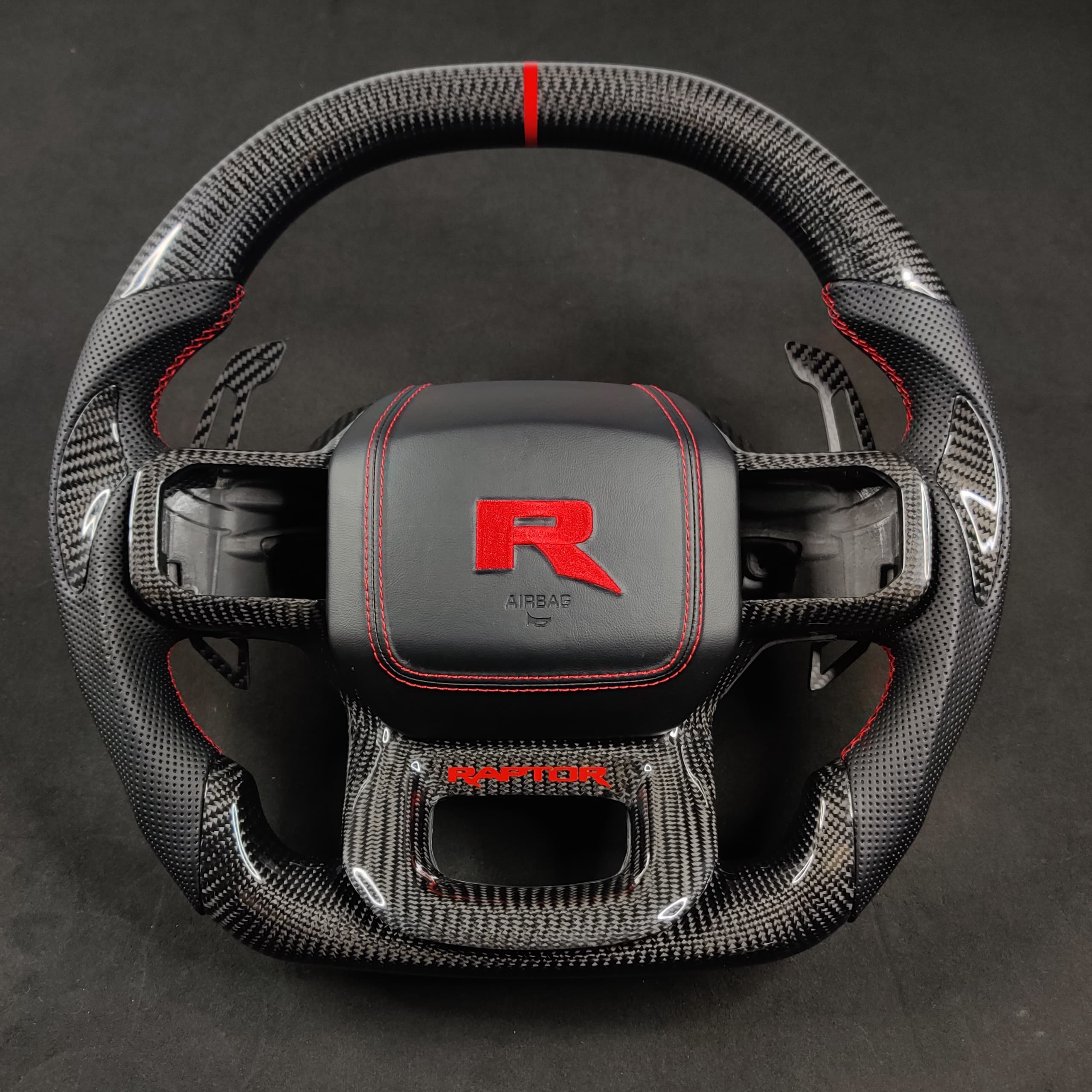 2021-2026+ Ford F150 & Raptor Custom Carbon Fiber LED Steering Wheel - Image 41