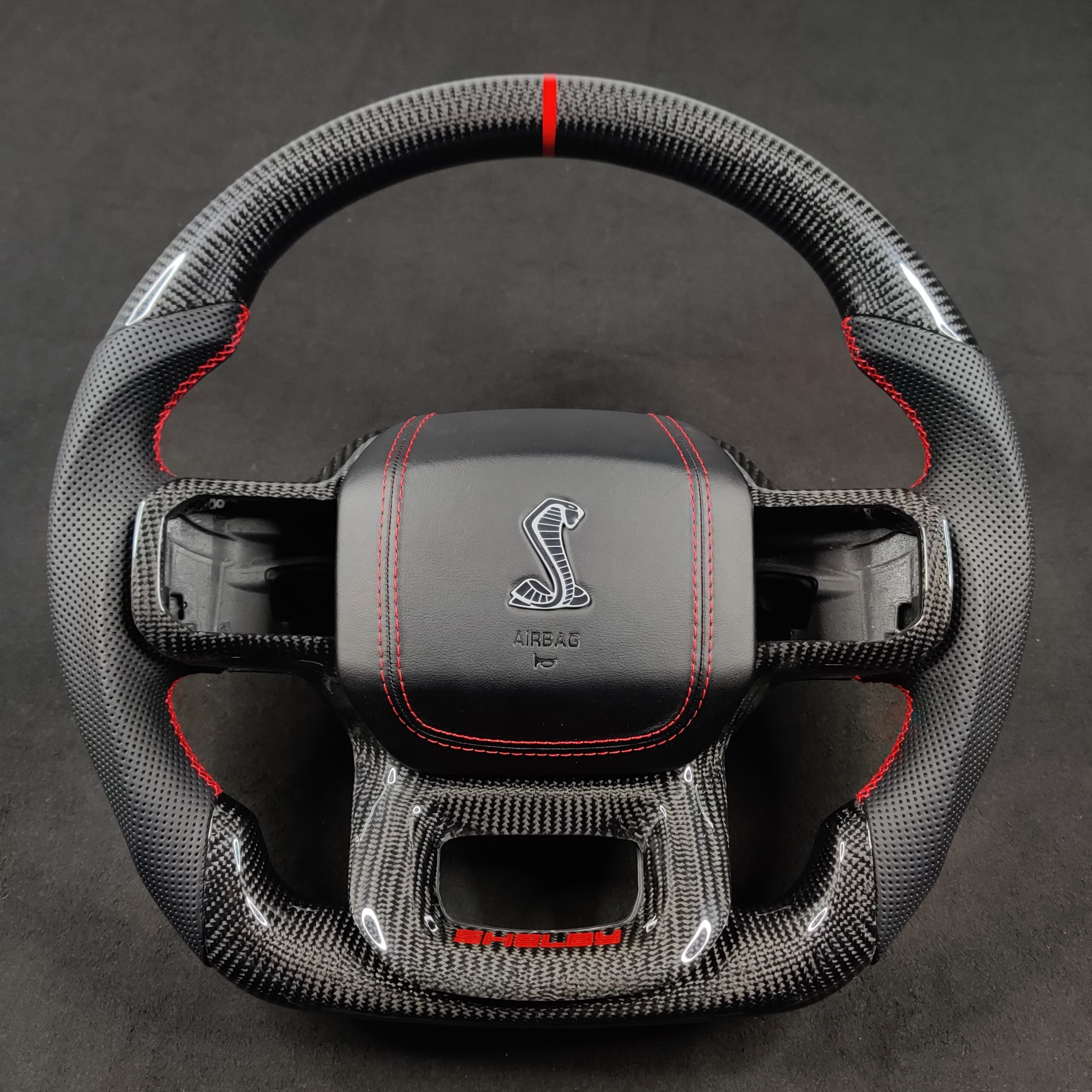 2021-2026+ Ford F150 & Raptor Custom Carbon Fiber LED Steering Wheel - Image 5