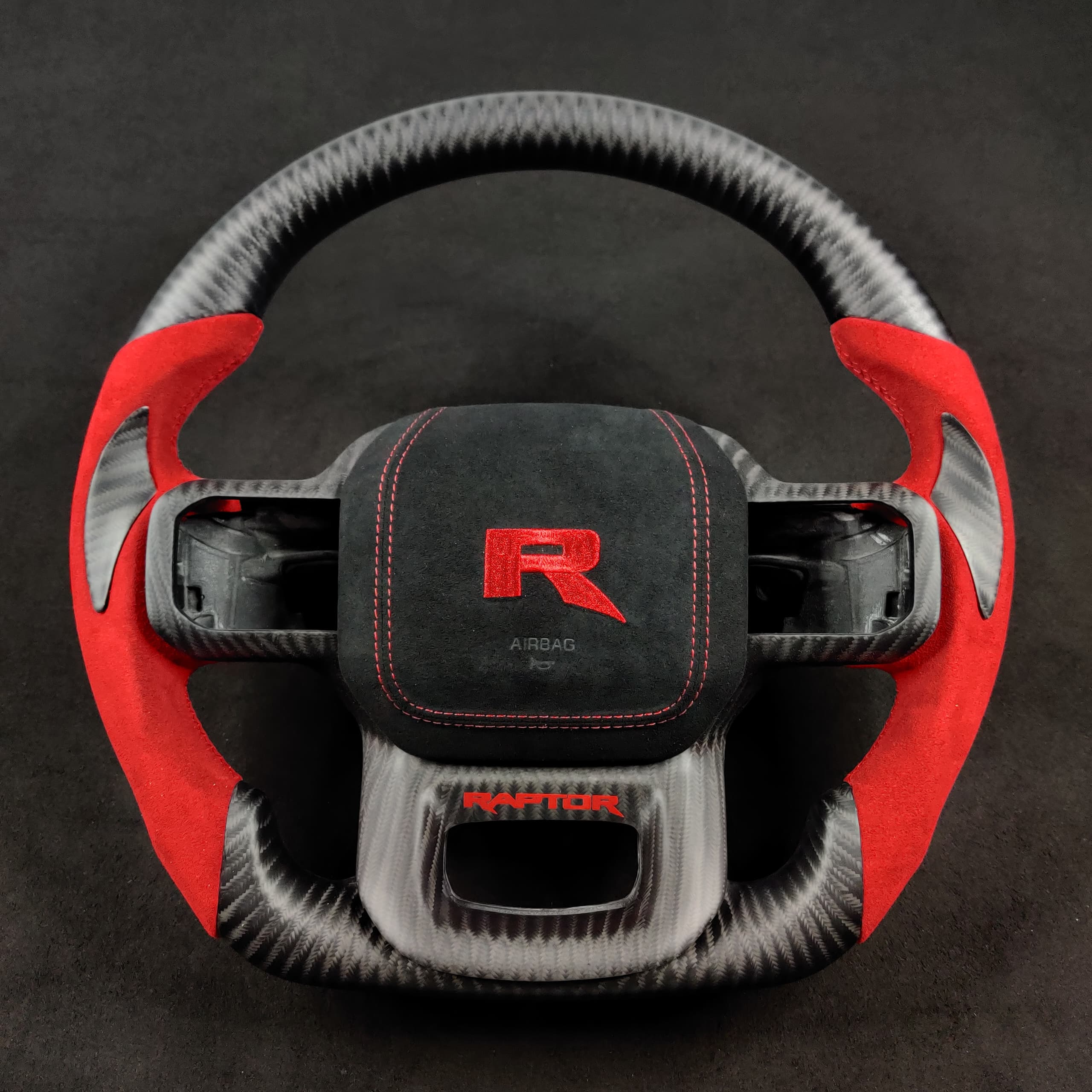 2021-2026+ Ford F150 & Raptor Custom Carbon Fiber LED Steering Wheel - Image 6