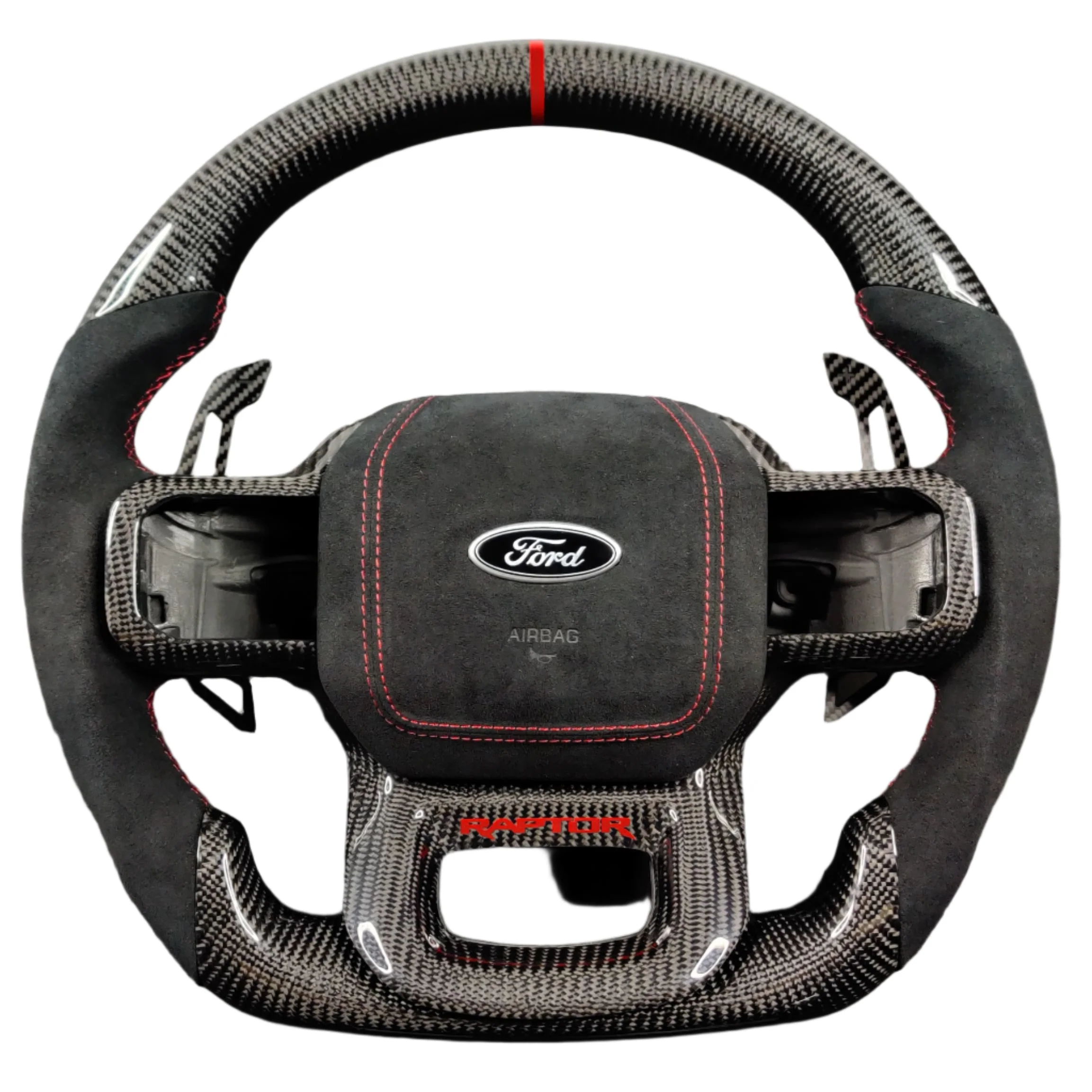 2021-2026+ Ford F150 & Raptor Custom Carbon Fiber LED Steering Wheel - Image 7