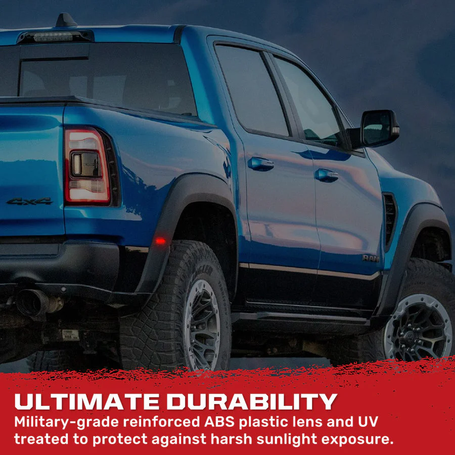 Ram TRX RHO Smoked White/Amber LED Hood + Fender Lights - Image 10