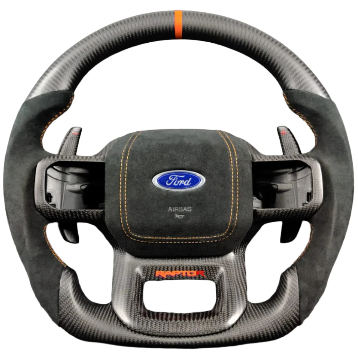 2021-2026+ Ford F150 & Raptor Custom Carbon Fiber LED Steering Wheel - Image 14