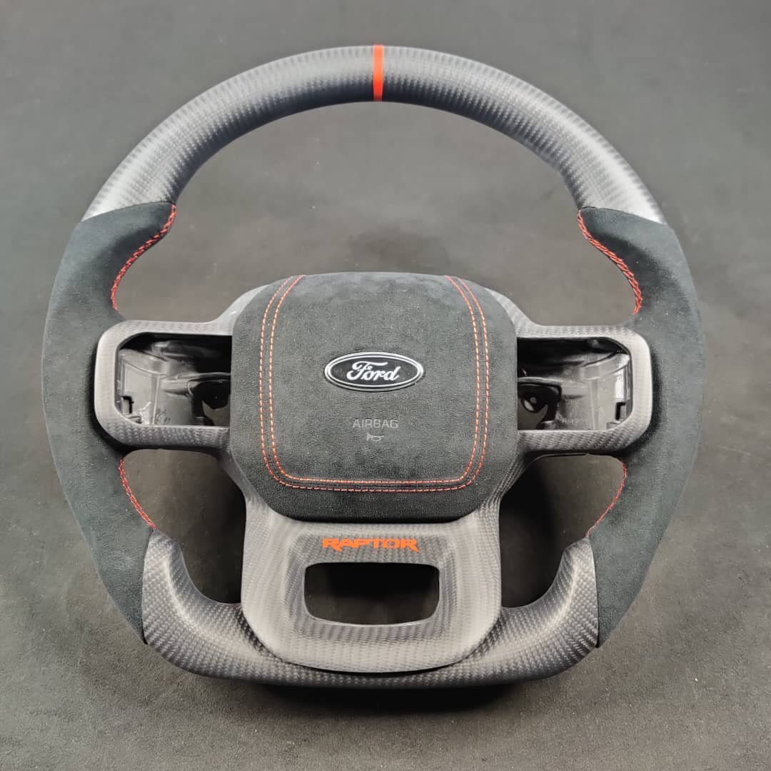 2021-2026+ Ford F150 & Raptor Custom Carbon Fiber LED Steering Wheel - Image 27