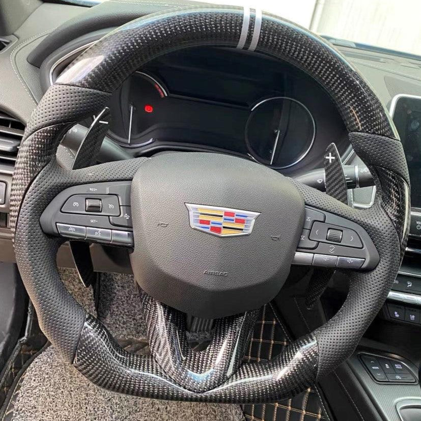 2020-2026+ Cadillac CT4/CT5 Blackwing Carbon Fiber LED Steering Wheel - Image 13