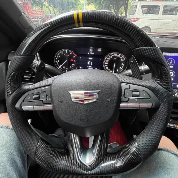 2020-2026+ Cadillac CT4/CT5 Blackwing Carbon Fiber LED Steering Wheel - Image 15