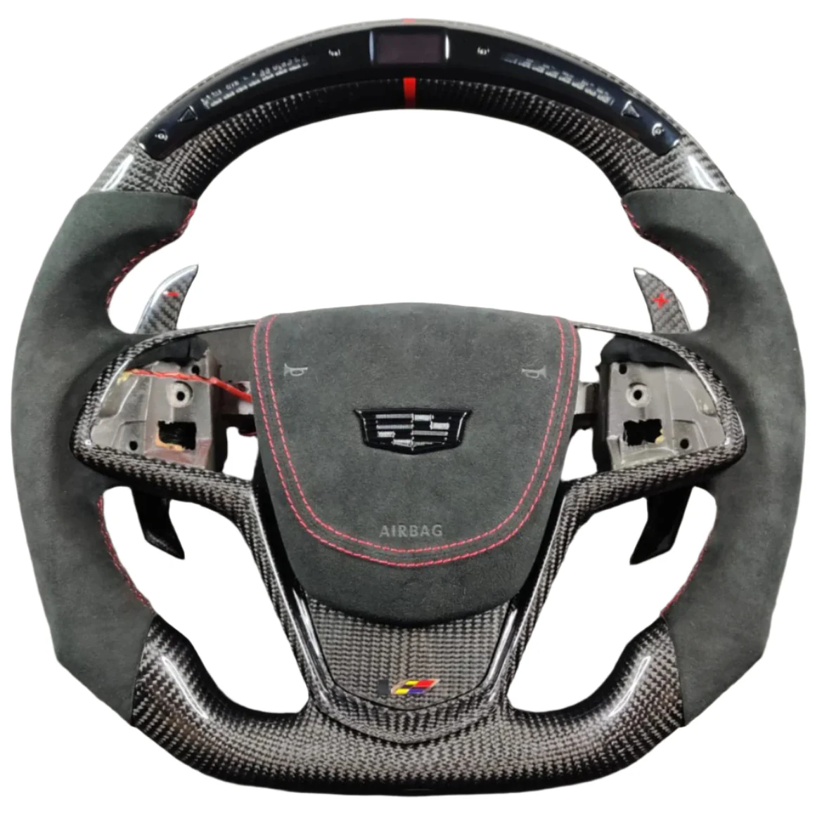2013-2020 Cadillac CTS/ATS Carbon Fiber LED Steering Wheel - Image 5