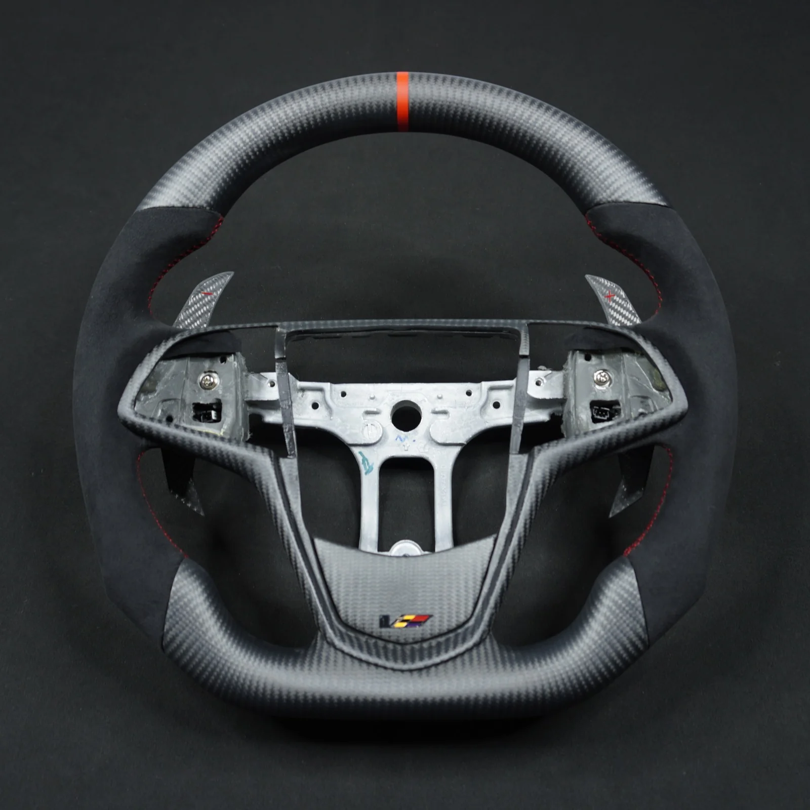 2013-2020 Cadillac CTS/ATS Carbon Fiber LED Steering Wheel - Image 9