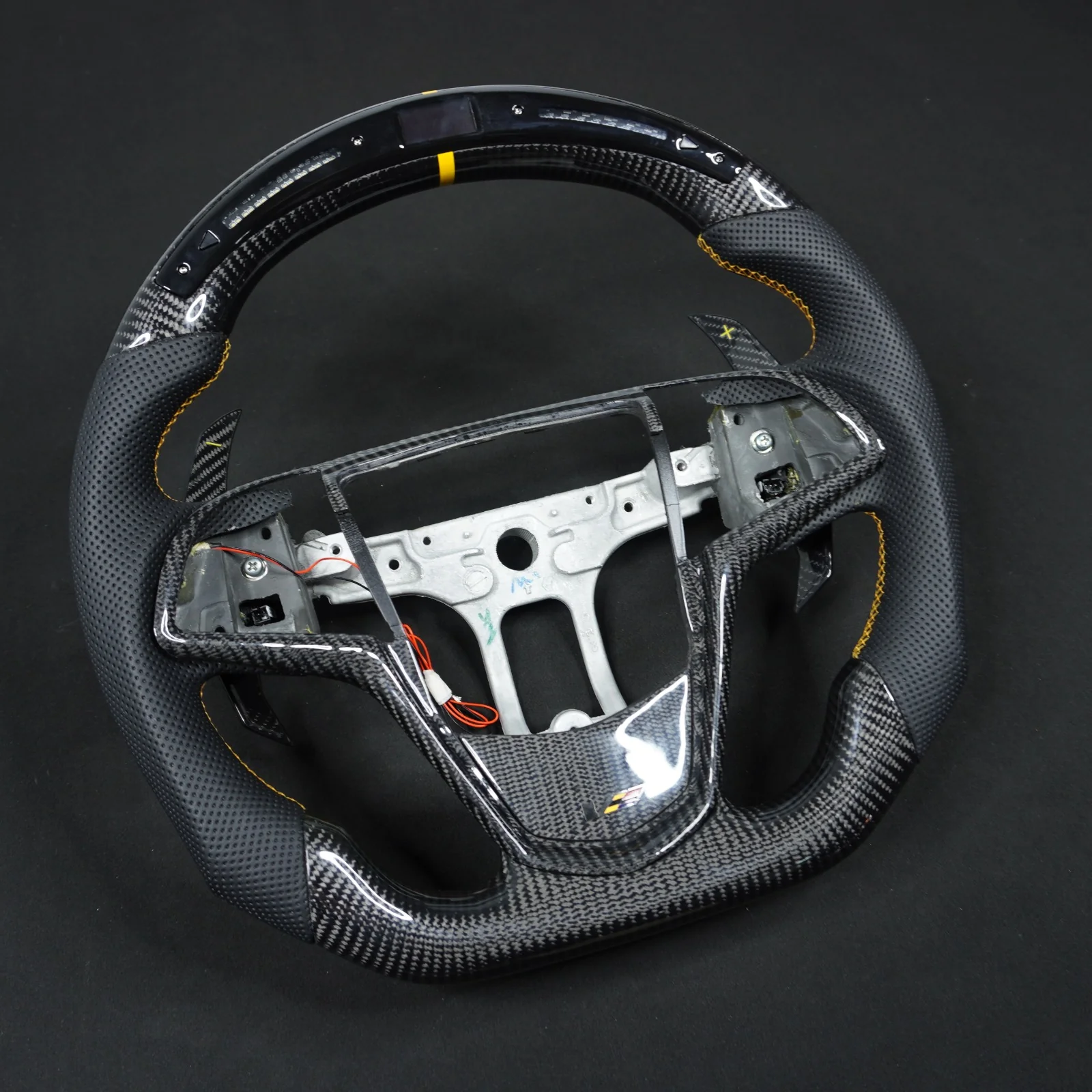 2013-2020 Cadillac CTS/ATS Carbon Fiber LED Steering Wheel - Image 10