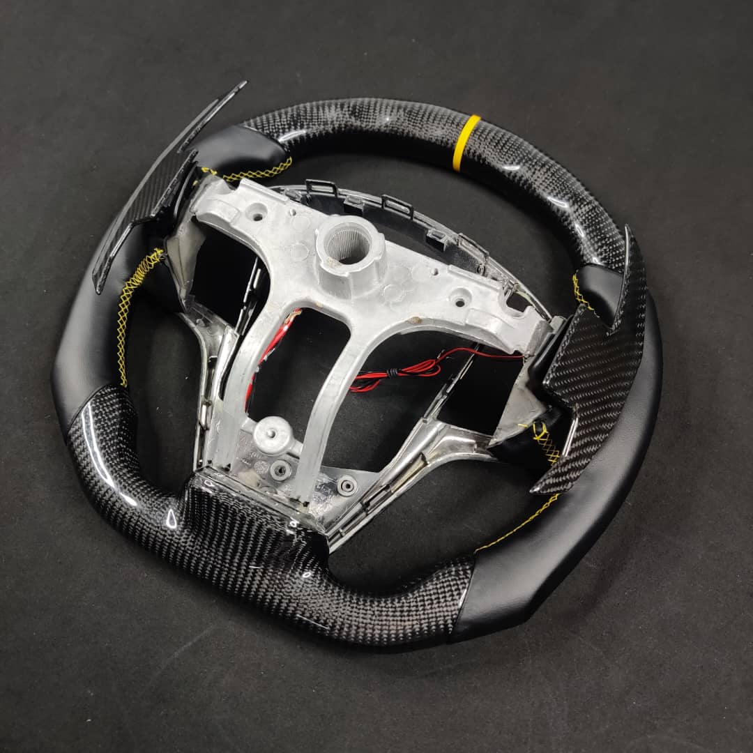 2013-2020 Cadillac CTS/ATS Carbon Fiber LED Steering Wheel - Image 14